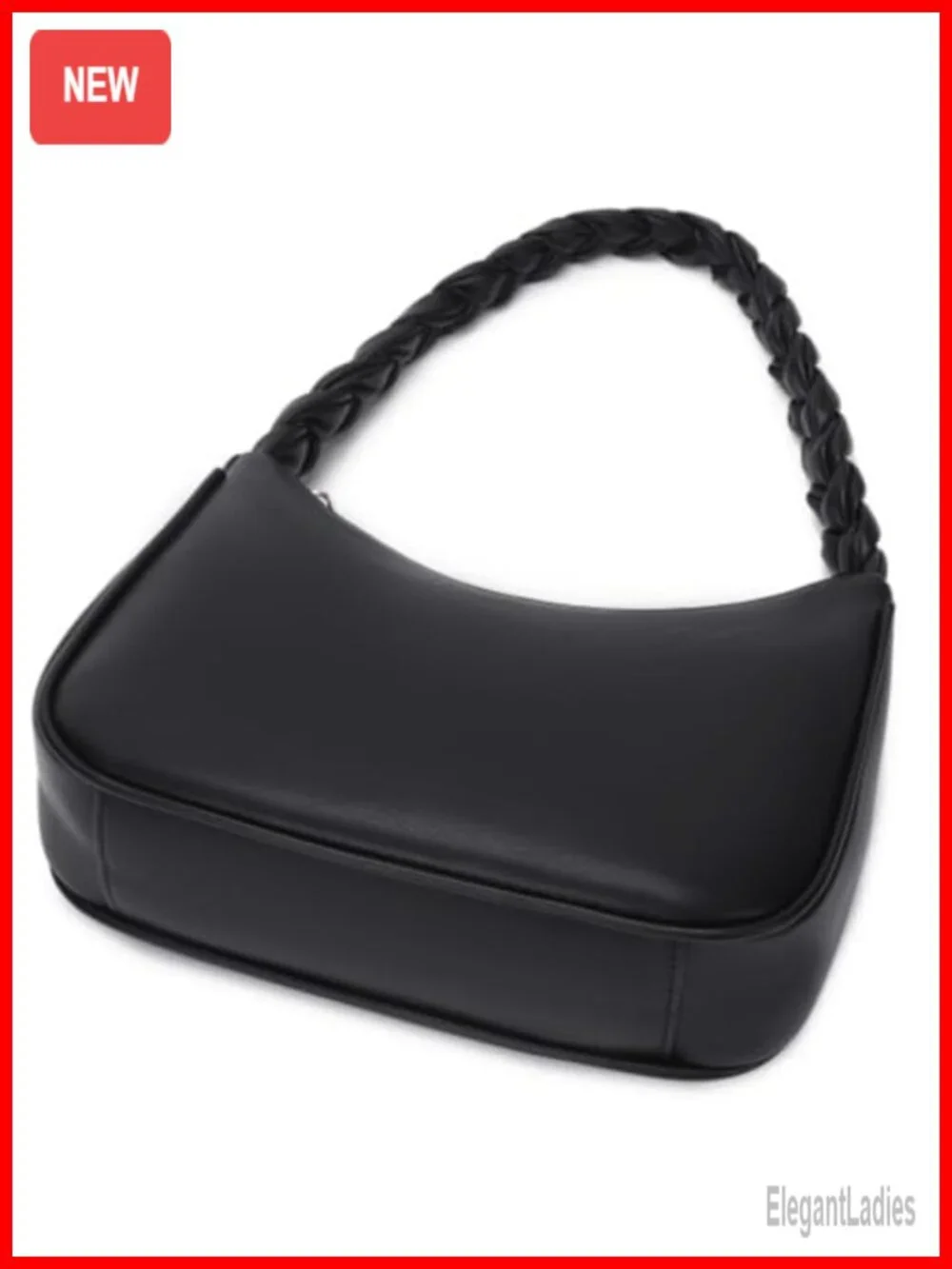 PU Leather Hobo Bag Women Shoulder Tote Handbag Mini Clutch Purse Zip
